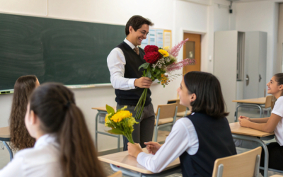 Цветы, открытка, рисунок. Что разрешается дарить педагогам