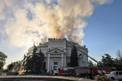 БПЛА атаковал здание Панорамы &laquo;Оборона Севастополя&raquo; &mdash; начался пожар