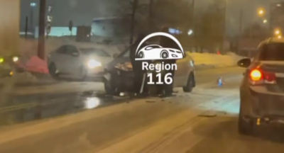 Серьезное ДТП между легковушками произошло на Восстания в Казани &ndash; видео 03/03/2026 &ndash; Новости