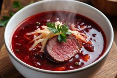 Свекла, капуста и кусок грудинки &mdash; моя &laquo;зимняя&raquo; версия борща. Кисло-сладкий, насыщенный и со сметаной &mdash; объедение