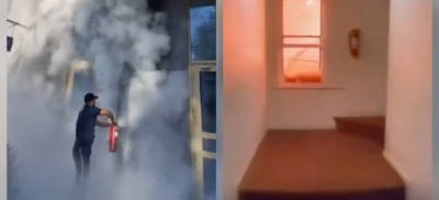 Алматинский полицейский предотвратил пожар в жилом доме