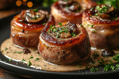 Такое мясо уплетают за обе щеки &mdash; готовлю нежную свинину в шубке с черносливом и грибным соусом