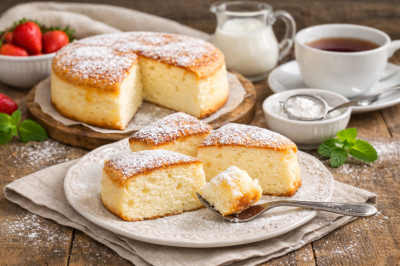 Вышел настоящий пухляш: первый раз пекла йогуртовый пирог-суфле &mdash; теперь он любимый