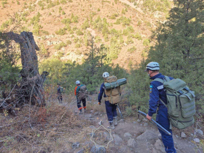 В горах Туркестанской области спасли российского альпиниста